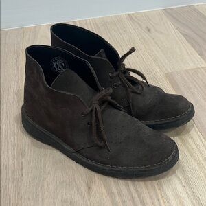 Clarks Brown Chukka Boots with Suede Upper